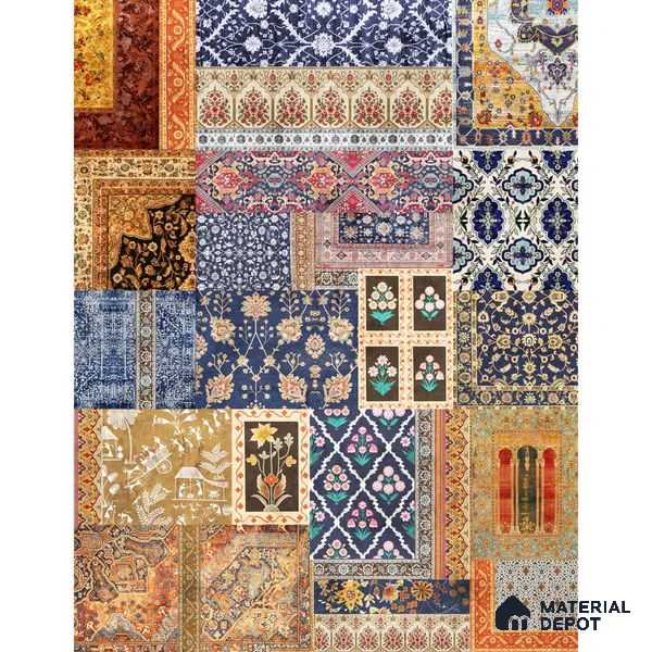 Banaras, Indian Carpet Design Customised Sandstone Wallpaper