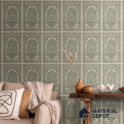 Madhur, Jharoka Style Canvas Wallpaper for Rooms