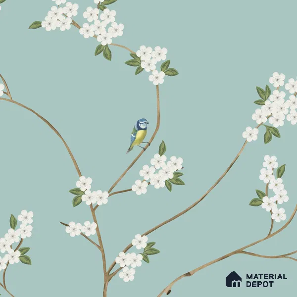 Grace Chinoiserie Theme Canvas Wallpaper Customised