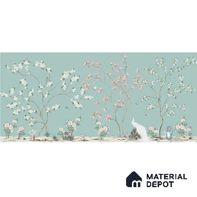 Grace Chinoiserie Theme Canvas Wallpaper Customised