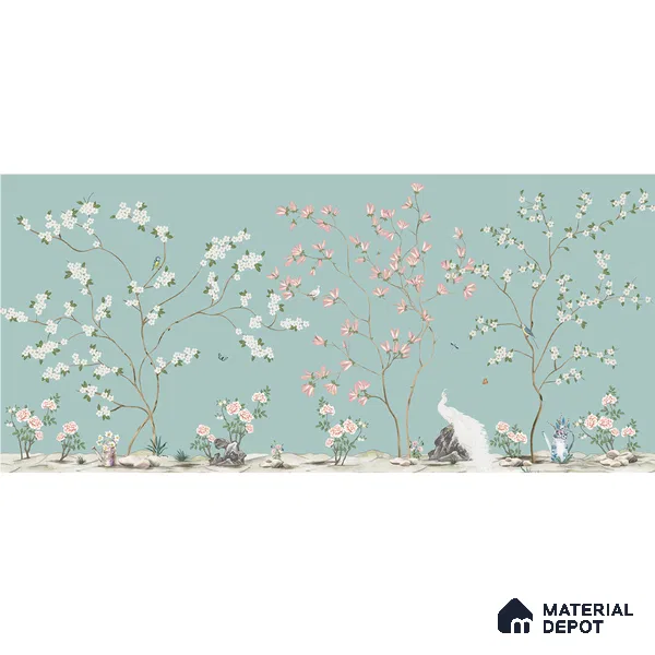 Grace Chinoiserie Theme Canvas Wallpaper Customised