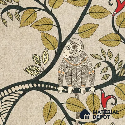 Anant Vriksha — Tree of Life Kalamkari Canvas Wallpaper