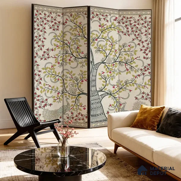 Anant Vriksha — Tree of Life Kalamkari Sandstone Wallpaper