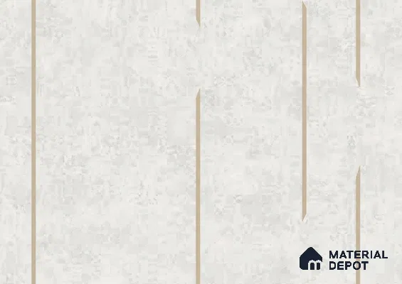 52518-1 | Off-White Vertical Line Plaster Patterned Wallpaper - 5 Meter x 42 Inches, 57.41 Sq. Ft.