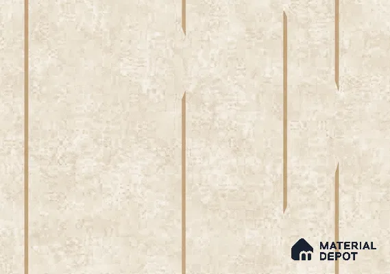52518-2 | Warm Beige Vertical Line Plaster Patterned Wallpaper - 5 Meter x 42 Inches, 57.41 Sq. Ft.