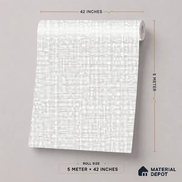 52515-2 | 5 Meter x 42 Inches Fabric Look Wallpaper - 57.41 Sq. Ft.