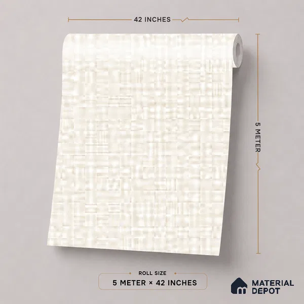 52515-3 | 5 Meter x 42 Inches Fabric Look Wallpaper - 57.41 Sq. Ft.
