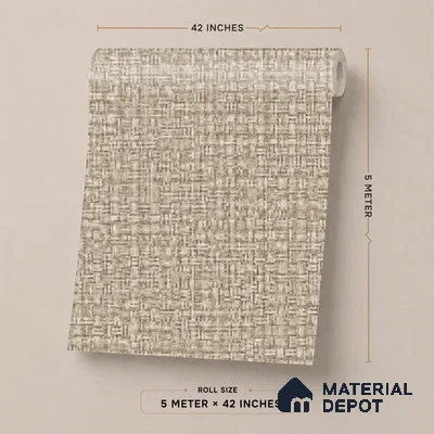 52515-5 | 5 Meter x 42 Inches Fabric Look Wallpaper - 57.41 Sq. Ft.