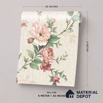 52513-2 | 5 Meter x 42 Inches Florals Look Wallpaper - 57.41 Sq. Ft.