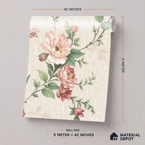 52513-2 | 5 Meter x 42 Inches Florals Look Wallpaper - 57.41 Sq. Ft.