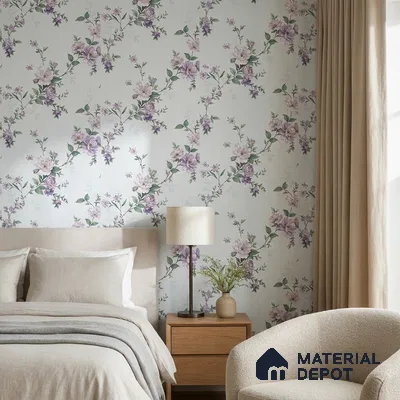 52513-3 | Blue Peony Trail Floral Wallpaper - 5 Meter x 42 Inches, 57.41 Sq. Ft.