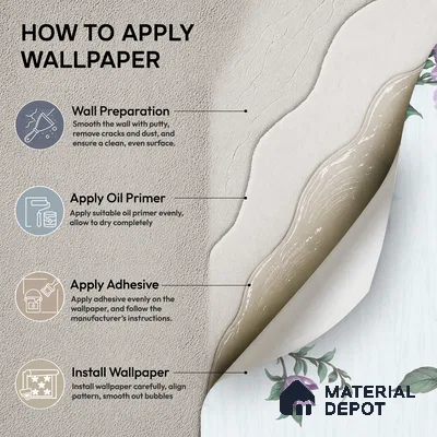 52513-3 | Blue Peony Trail Floral Wallpaper - 5 Meter x 42 Inches, 57.41 Sq. Ft.