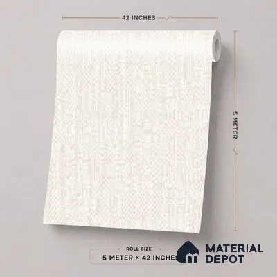 52512-1 | 5 Meter x 42 Inches Fabric Look Wallpaper - 57.41 Sq. Ft.