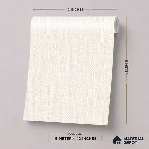 52512-1 | 5 Meter x 42 Inches Fabric Look Wallpaper - 57.41 Sq. Ft.