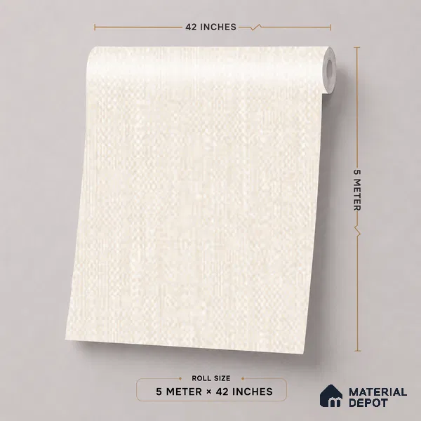 52512-2 | 5 Meter x 42 Inches Fabric Look Wallpaper - 57.41 Sq. Ft.