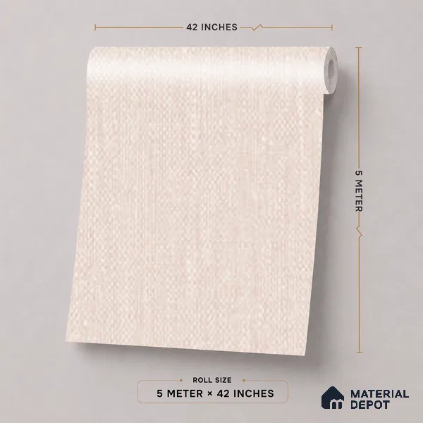 52512-3 | 5 Meter x 42 Inches Fabric Look Wallpaper - 57.41 Sq. Ft.