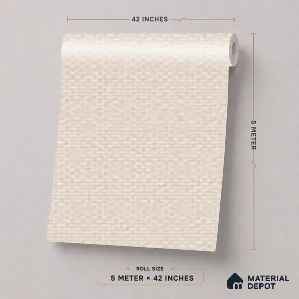 52511-2 | 5 Meter x 42 Inches Fabric Look Wallpaper - 57.41 Sq. Ft.