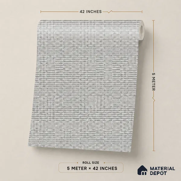 52511-4 | 5 Meter x 42 Inches Fabric Look Wallpaper - 57.41 Sq. Ft.