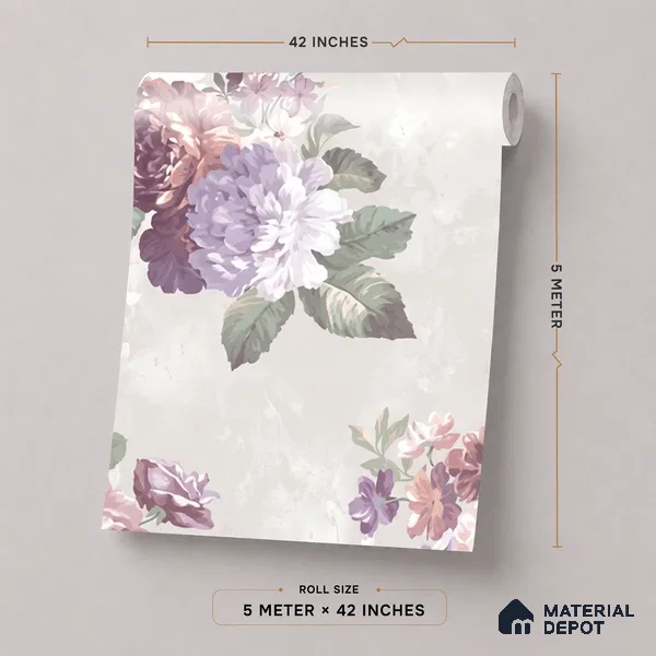52510-1 | 5 Meter x 42 Inches Florals Look Wallpaper - 57.41 Sq. Ft.