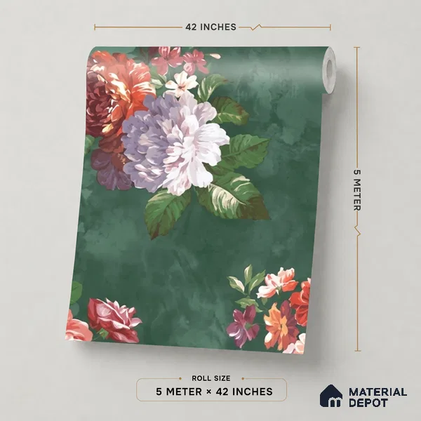 52510-2 | 5 Meter x 42 Inches Florals Look Wallpaper - 57.41 Sq. Ft.