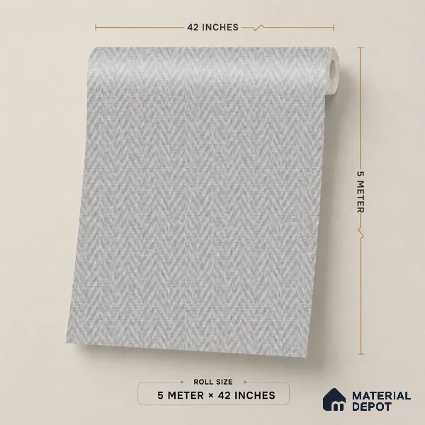 52508-4 | 5 Meter x 42 Inches Fabric Look Wallpaper - 57.41 Sq. Ft.