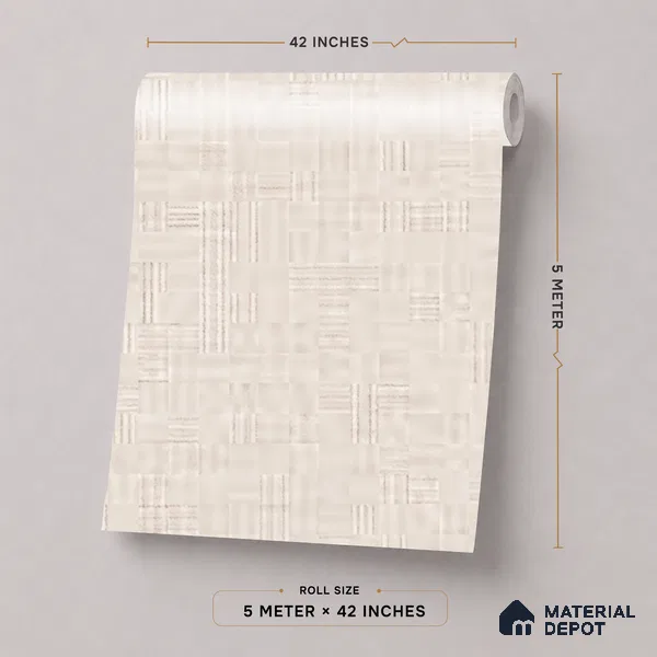 52507-2 | 5 Meter x 42 Inches Fabric Look Wallpaper - 57.41 Sq. Ft.