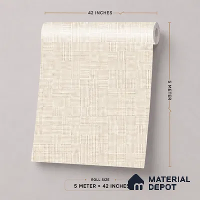 52507-3 | 5 Meter x 42 Inches Fabric Look Wallpaper - 57.41 Sq. Ft.
