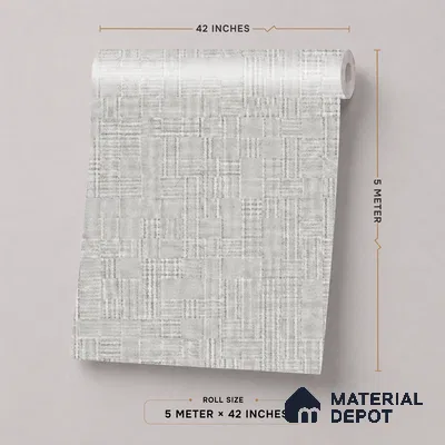 52507-5 | 5 Meter x 42 Inches Fabric Look Wallpaper - 57.41 Sq. Ft.