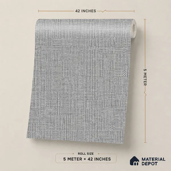 52507-6 | 5 Meter x 42 Inches Fabric Look Wallpaper - 57.41 Sq. Ft.