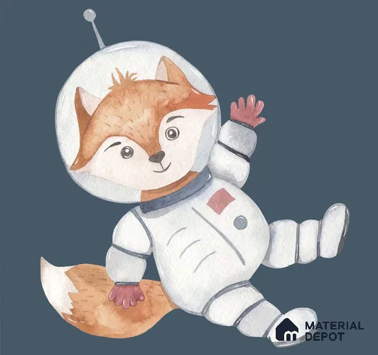 Moon Walk Dark Blue Kids Soft Feel Wallpaper