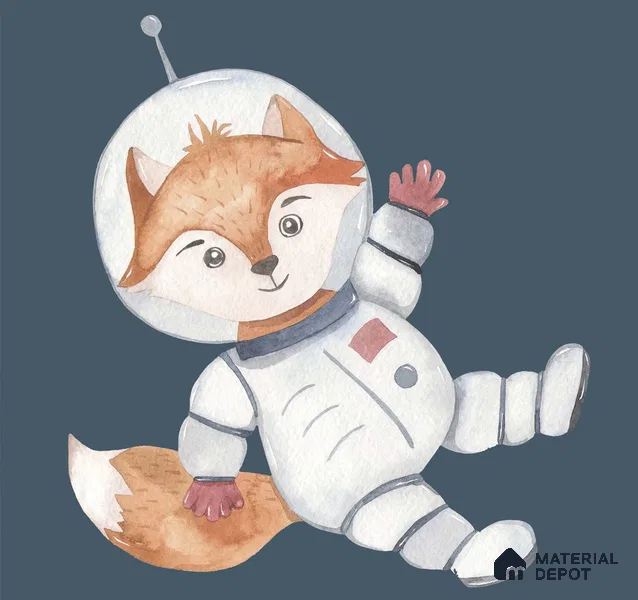 Moon Walk Dark Blue Kids Soft Feel Wallpaper
