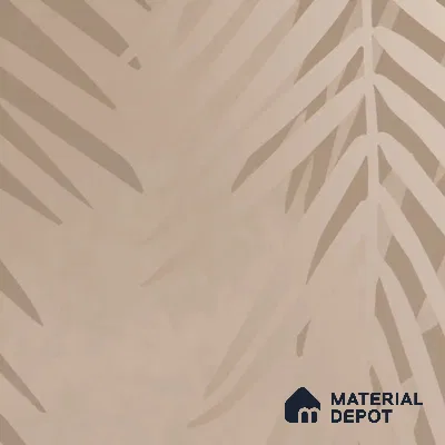 Hanging Tropical Leaves Canvas Wallpaper, Beige