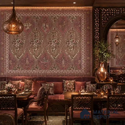 Kashmir Indian Design Handmade Wallpaper Customised Design