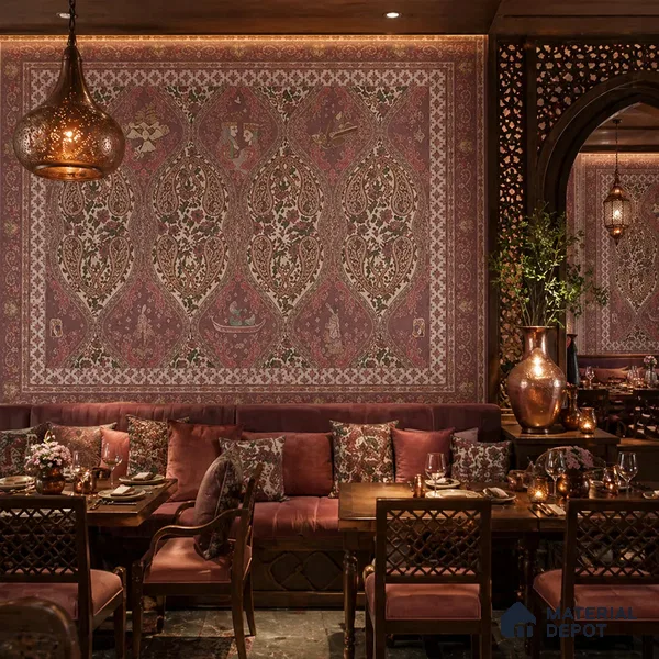 Kashmir Indian Design Handmade Wallpaper Customised Design