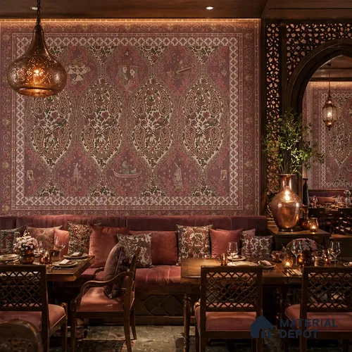 Kashmir Indian Design Sandstone Wallpaper Customised Design