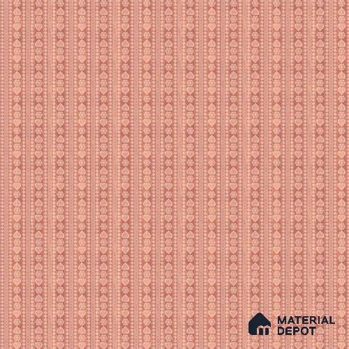 Sarangi Rajasthani Block Print Design Canvas Wallpaper Rust