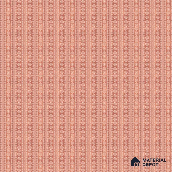 Sarangi Rajasthani Block Print Design Soft Feel Wallpaper Rust