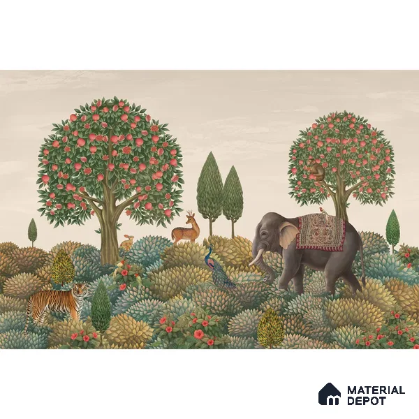 Rajasi Van, Indian Design Sandstone Customised Wallpaper