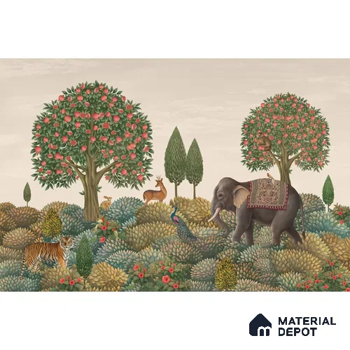 Rajasi Van, Indian Design Canvas Customised Wallpaper