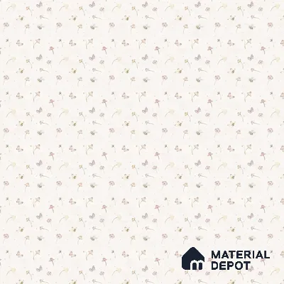 Dancing Petals Kids Room White Handmade Wallpaper