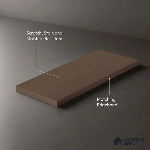 ZST PC12 Zero Soft Touch Tortilla Brown 8 ft x 4 ft Laminate - 1 mm | Suitable for TV Unit, Wardrobe, Kitchen Cabinets