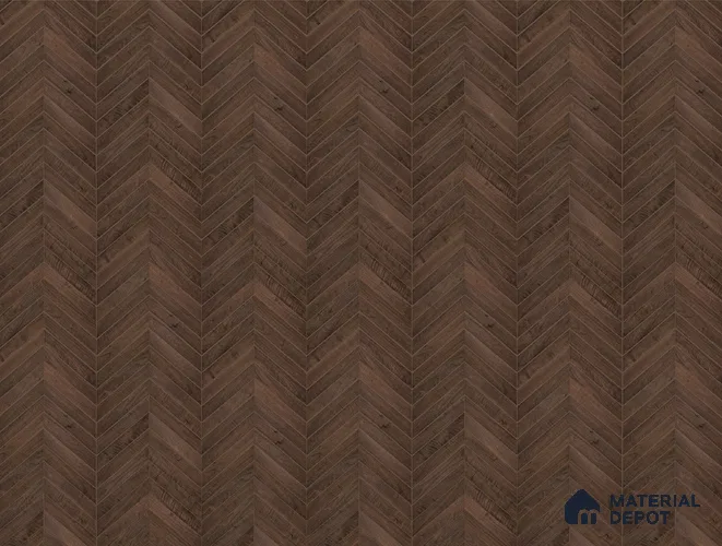 Chevron Engineered Floor EF 00067 B Patternia Burnt Dark Walnut 20 x 4 inch (510x90 mm) - 15 mm | 100% Sustainable | 3 mm Top Layer | 25 Year Warranty | Eco Friendly | Suitable with Underfloor Heating