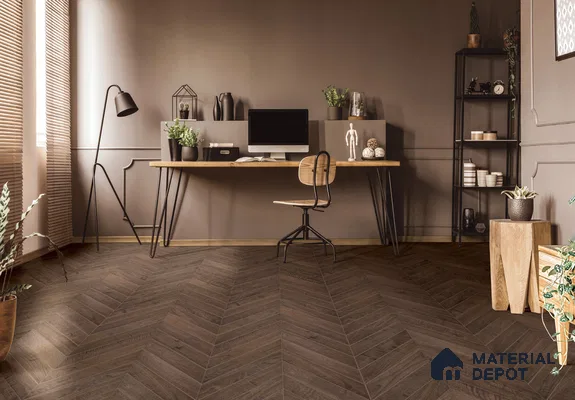 Chevron Engineered Floor EF 00067 B Patternia Burnt Dark Walnut 20 x 4 inch (510x90 mm) - 15 mm | 100% Sustainable | 3 mm Top Layer | 25 Year Warranty | Eco Friendly | Suitable with Underfloor Heating
