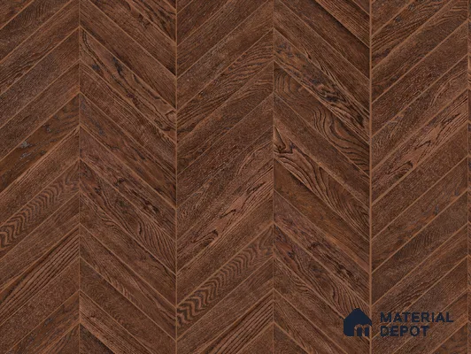 Chevron Engineered Floor EF 00067 E Patternia Smokey Chocolate Oak 20 x 4 inch (510x90 mm) - 15 mm | 100% Sustainable | 3 mm Top Layer | 25 Year Warranty | Eco Friendly | Suitable with Underfloor Heating