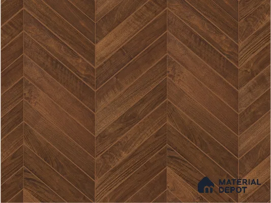 Chevron Engineered Floor EF 00067 G Patternia Walnut Noce Hardwood 20 x 4 inch (510x90 mm) - 15 mm | 100% Sustainable | 3 mm Top Layer | 25 Year Warranty | Eco Friendly | Suitable with Underfloor Heating