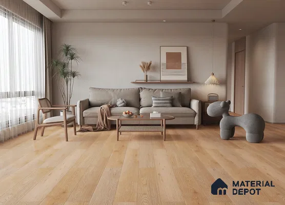 Engineered Wood Floor EF 00068 B Vestige Beige Radiance 75 x 8 inch (1900x194 mm) - 14 mm | 3 Layer Flooring | 3 mm Top Layer | 25 Year Warranty | Eco Friendly | Moisture Resistant | Click Lock Technology