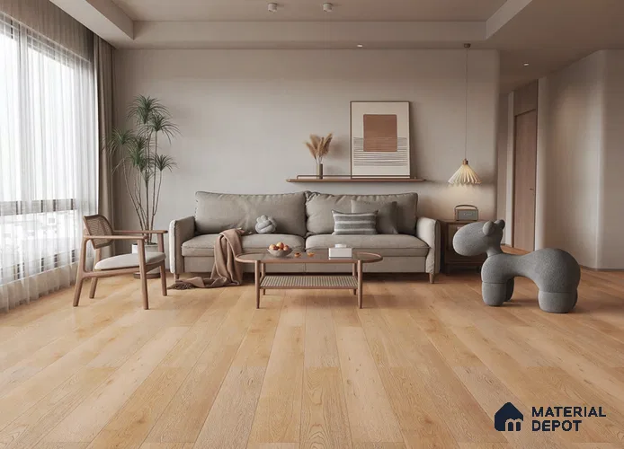 Engineered Wood Floor EF 00068 B Vestige Beige Radiance 75 x 8 inch (1900x194 mm) - 14 mm | 3 Layer Flooring | 3 mm Top Layer | 25 Year Warranty | Eco Friendly | Moisture Resistant | Click Lock Technology