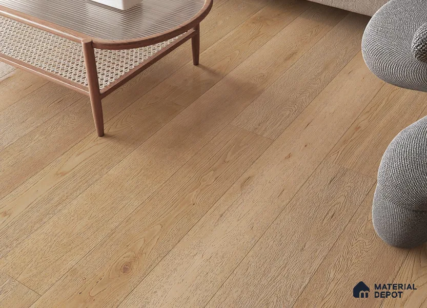 Engineered Wood Floor EF 00068 B Vestige Beige Radiance 75 x 8 inch (1900x194 mm) - 14 mm | 3 Layer Flooring | 3 mm Top Layer | 25 Year Warranty | Eco Friendly | Moisture Resistant | Click Lock Technology