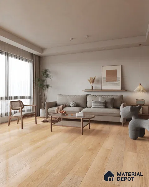 Engineered Wood Floor EF 00068 B Vestige Beige Radiance 75 x 8 inch (1900x194 mm) - 14 mm | 3 Layer Flooring | 3 mm Top Layer | 25 Year Warranty | Eco Friendly | Moisture Resistant | Click Lock Technology