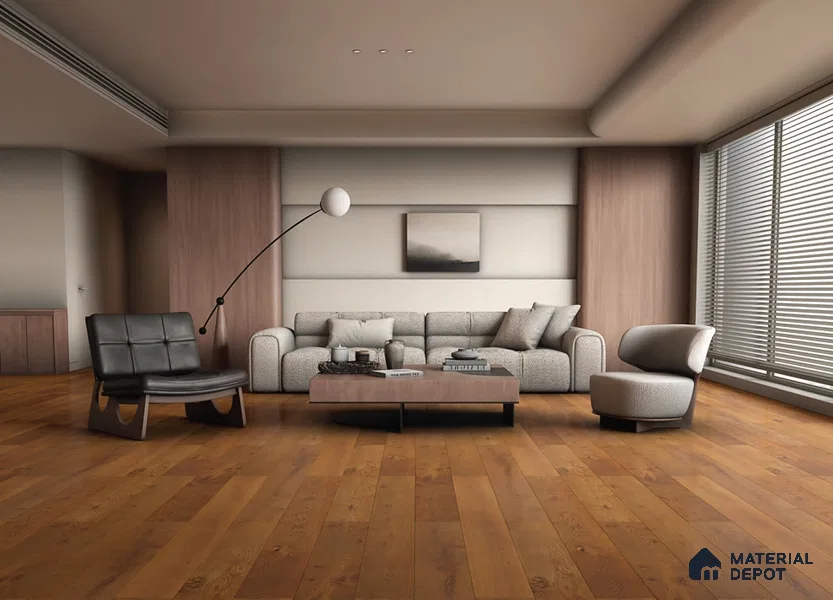 Engineered Wood Floor EF 00068 F Vestige Copper Luster 75 x 8 inch (1900x194 mm) - 14 mm | 3 Layer Flooring | 3 mm Top Layer | 25 Year Warranty | Eco Friendly | Moisture Resistant | Click Lock Technology